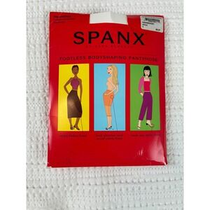 New Spanx The Original Footless Pantyhose Size C Nude USA Made Shaping Control